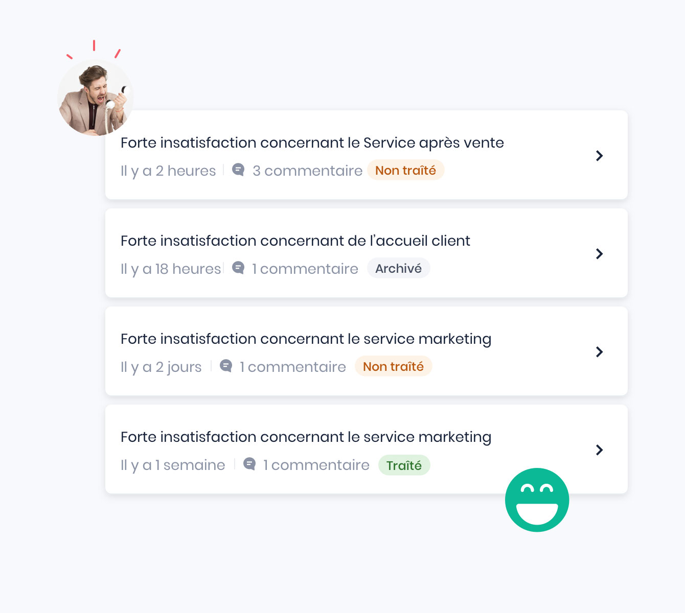 Suivez la progression de la résolution de la réclamation